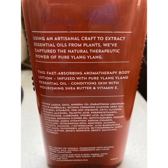 Ylang Ylang Fragrance Aromatherapy Lotion Pump Top Bath & Body Works SheaBut NEW - Picture 2 of 5